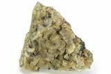 Yellow-Green Cubic Fluorite Crystal Cluster - Morocco #223911-1